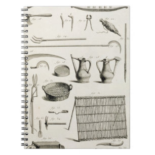 Assortment of gardening tools, from the 'Encyclope Notebook
