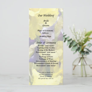 Assortment of Irises Yellow and Purple Programme