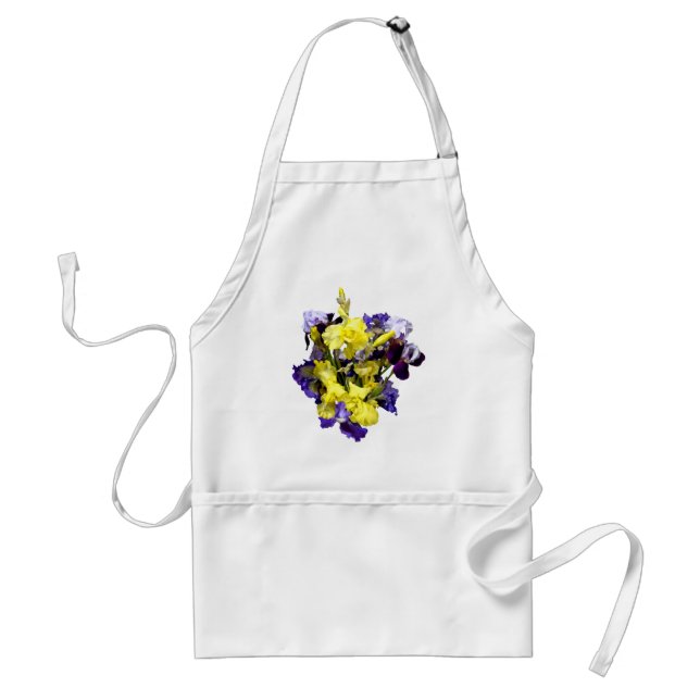 Assortment of Irises Yellow and Purple Standard Apron (Front)