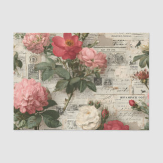 Assortment of Red and Pink Flowers Tissue Paper