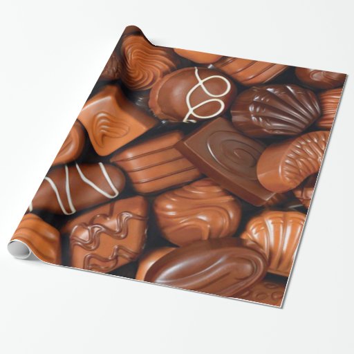 Image of Assortment of Tempting Chocolates Wrapping Paper