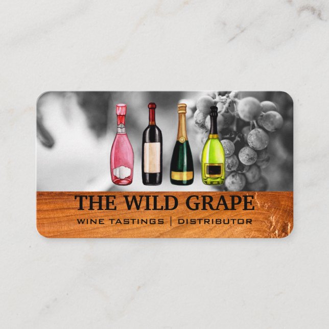 Assortment of Wines | Vineyard Business Card (Front)