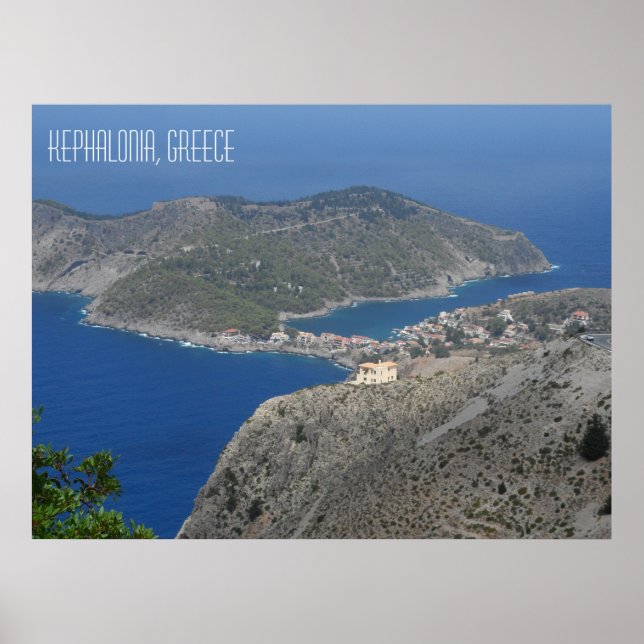 Assos Village Kefalonia Greek Island Greece Poster (Front)