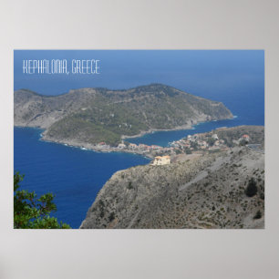 Assos Village Kefalonia Greek Island Greece Poster