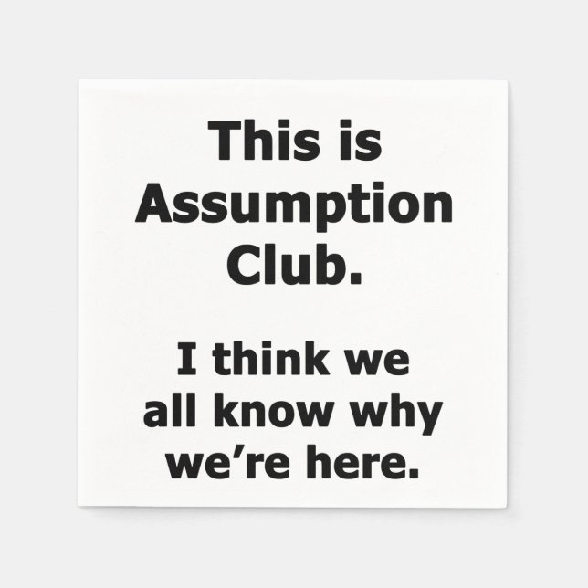 Assumption Club Napkin (Front)