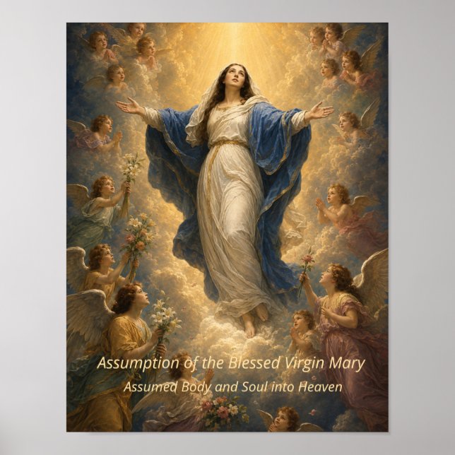 Assumption of Blessed Virgin Mary Art Print (Front)