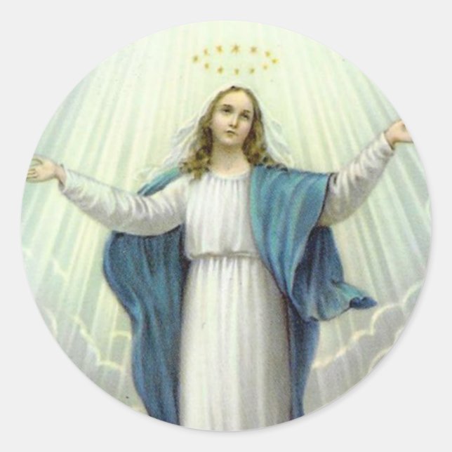 Assumption of Blessed Virgin Mary Classic Round Sticker (Front)