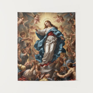 Assumption Of Mary Christian Religion Tapestry