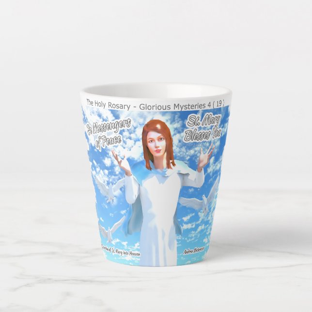 Assumption of St. Mary into Heaven Latte Mug (Front)