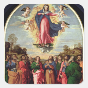 Assumption of the Virgin Square Sticker
