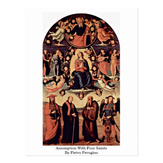 Assumption With Four Saints By Pietro Perugino Postcard