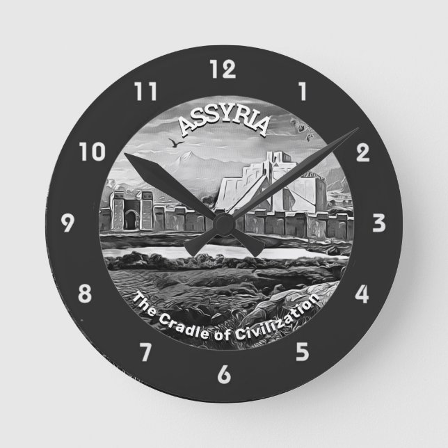 ASSYRIA Acrylic Wall Clock (Front)
