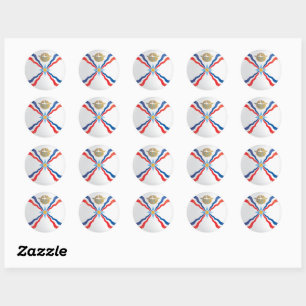 Assyria  Round Icon Flag Classic Round Sticker