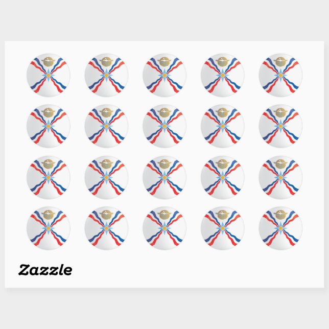 Assyria  Round Icon Flag Classic Round Sticker (Sheet)