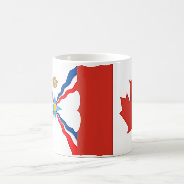 Assyrian Canadian Flags Mug (Center)