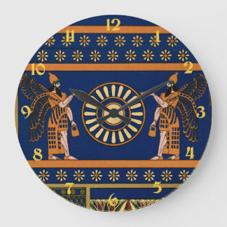 Assyrian Deity Called an Apkallu or Winged Genius Large Clock