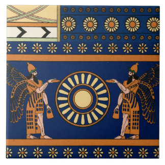Assyrian Deity Called an Apkallu or Winged Genius Tile
