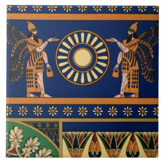 Assyrian Deity Called an Apkallu or Winged Genius Tile