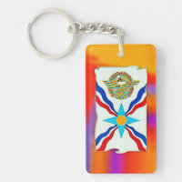 Assyrian Flag Acrylic Keychain