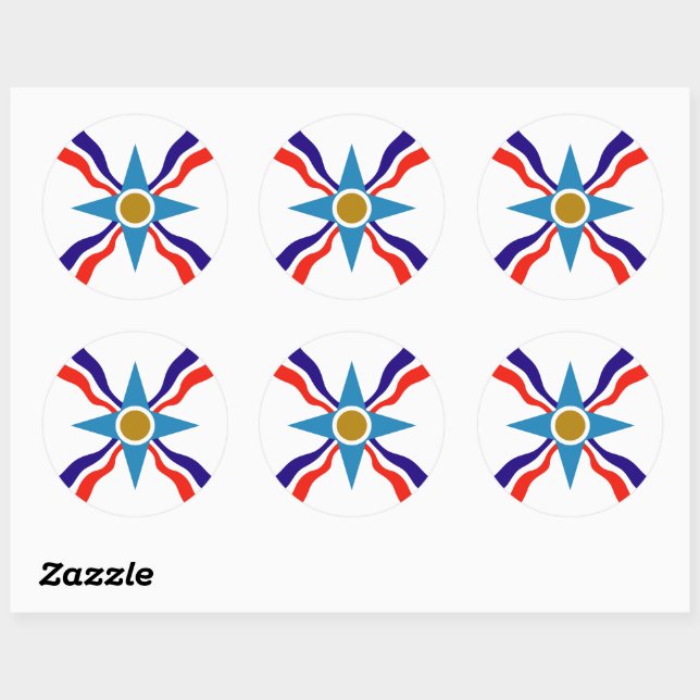 Assyrian Flag - Ata d'Ator Stickers (Sheet)