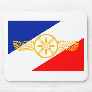Assyrian Flag, Chaldean Flag, Syriac Flag (Union) Mouse Mat