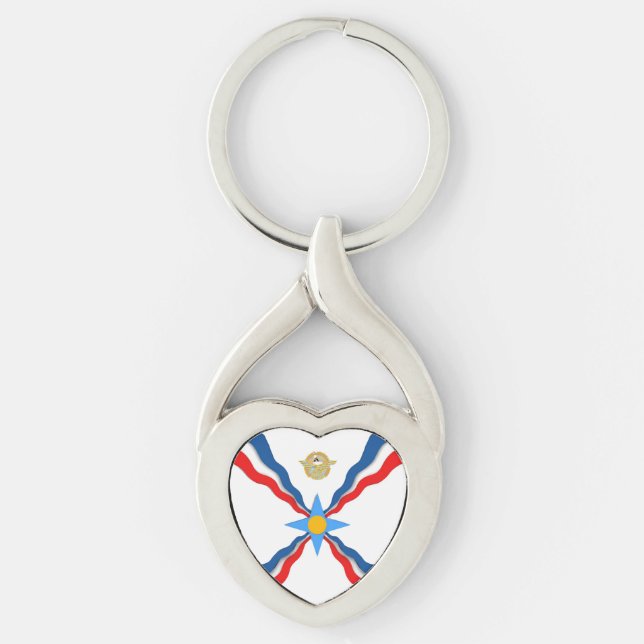 Assyrian Flag Key Ring (Front)