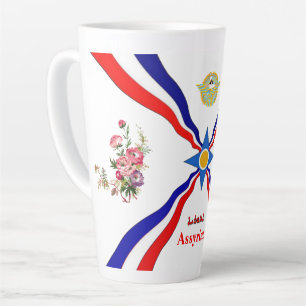 Assyrian Flag Latte Mug