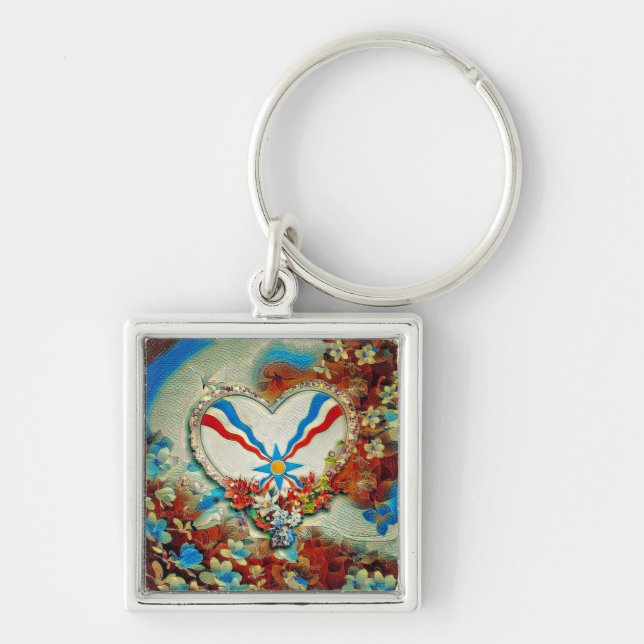 Assyrian Heart Key Ring (Front)