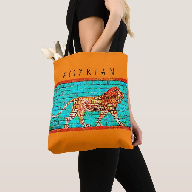 Assyrian Lion Tote Bag (Close Up)