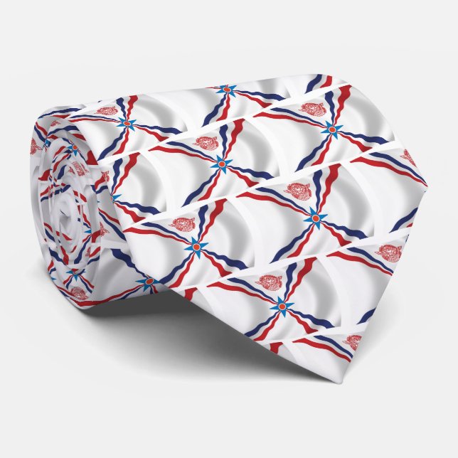 Assyrian Nation Flag Tie (Rolled)