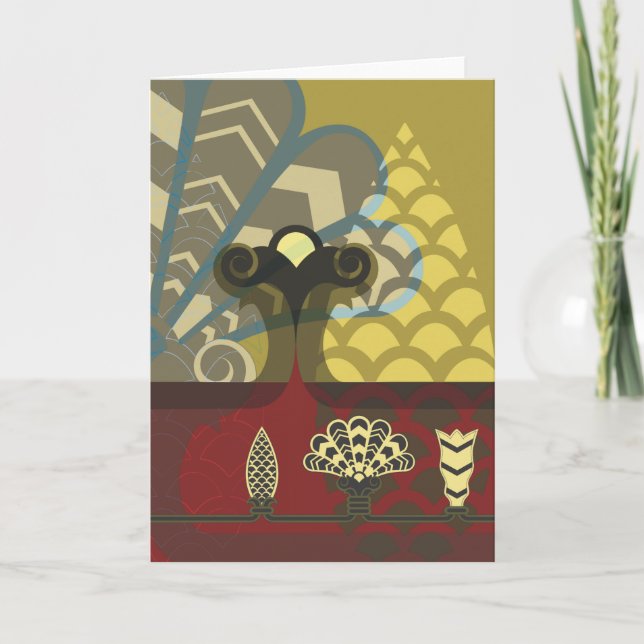 Assyrian Palace Design Card (Front)