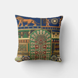 Assyrian Retro Pattern Cushion