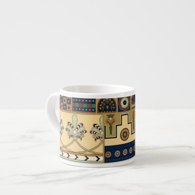 Assyrian retro pattern giant espresso cup (Front Left)