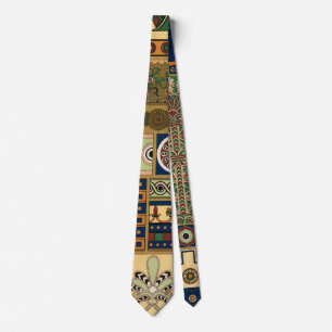 Assyrian retro pattern neck tie