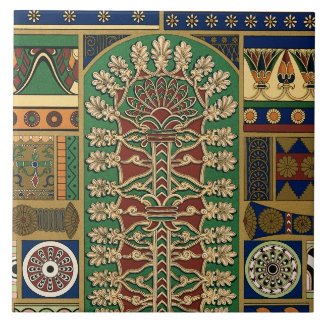 Assyrian Retro Pattern Tile (Front)