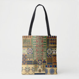 Assyrian retro pattern tote bag