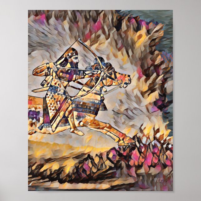 Assyrian Warrior Print, Value Poster Paper (Matte) (Front)