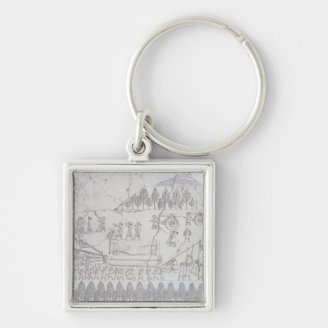 Assyrians moving a Winged Bull on a Sledge, from ' Key Ring (Front)
