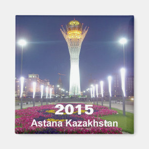 Astana Kazakhstan Travel Fridge Magnet Change Year