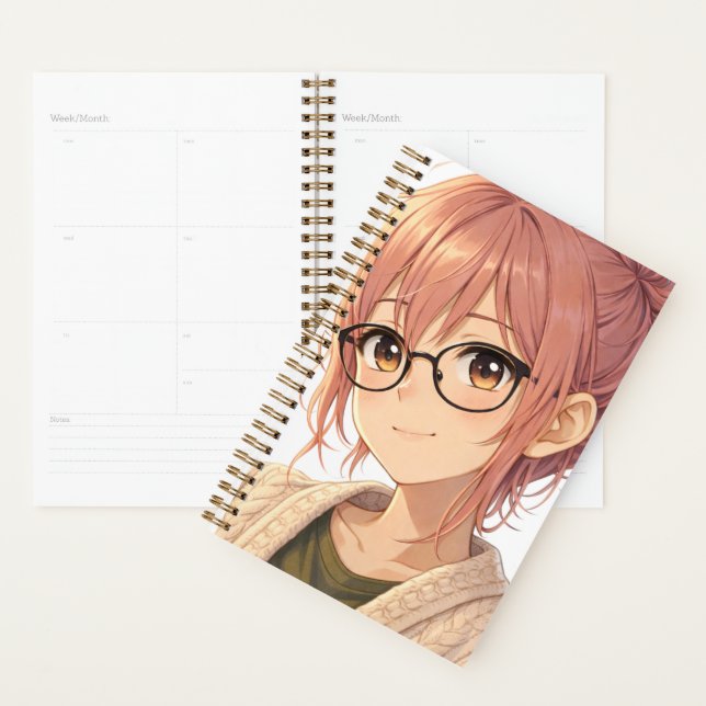 Aster™ Cute Aesthetic Girl Planner Cozy Vibes (Display)
