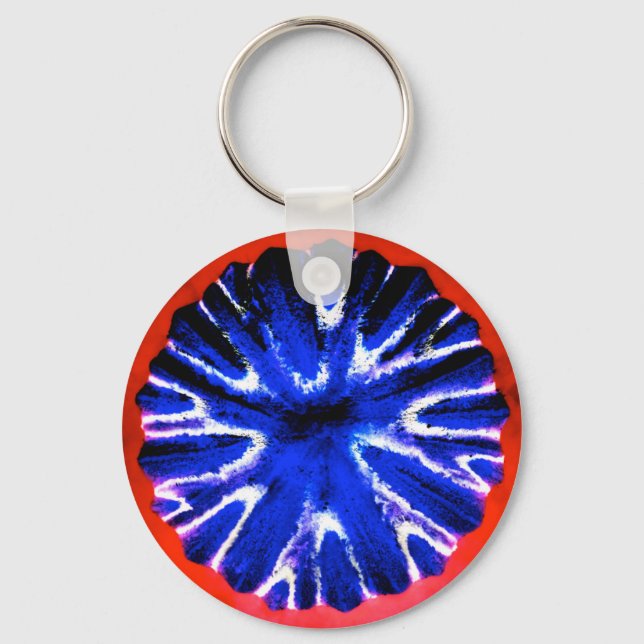Aster Flower Art Key Ring (Front)