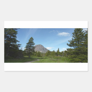 Aster Park Trail at Glacier National Park Rectangular Sticker
