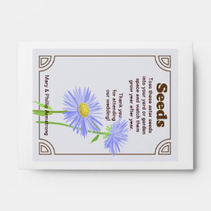 Aster Seed Packet Wedding Favour Envelopes