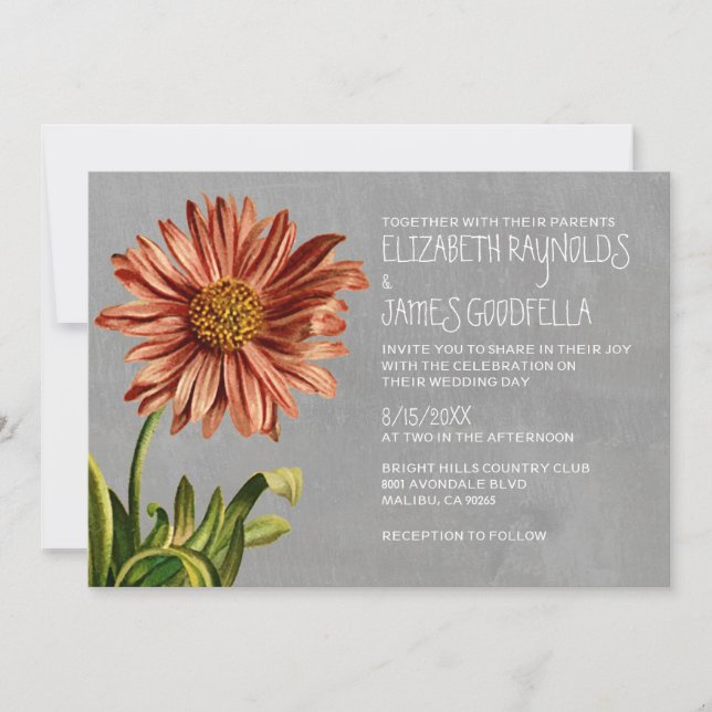 Aster Wedding Invitations (Front)