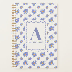 Aster Wildflower Floral Personalised  Planner