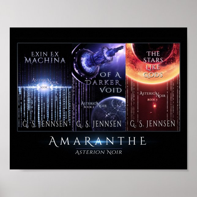 Asterion Noir Cover Collage (10x8) Poster (Front)