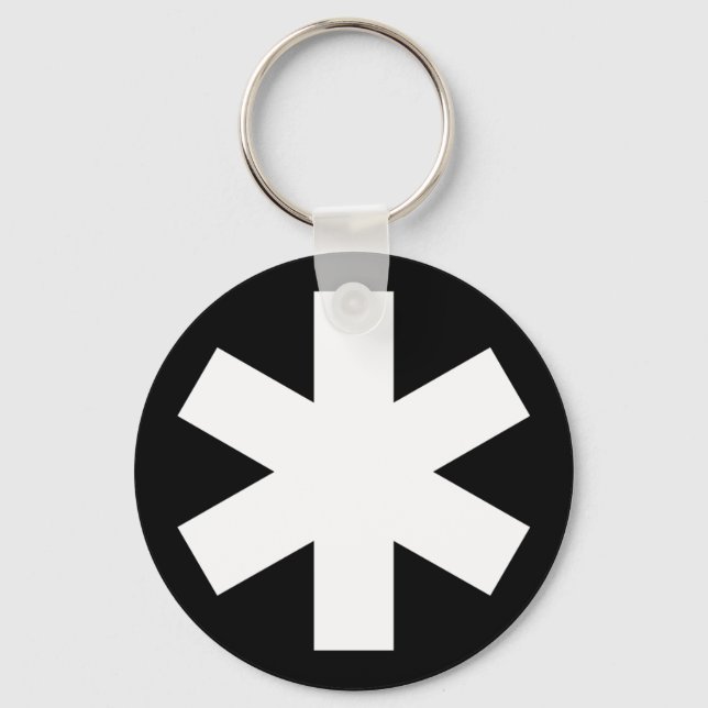 Asterisk - Black Key Ring (Front)