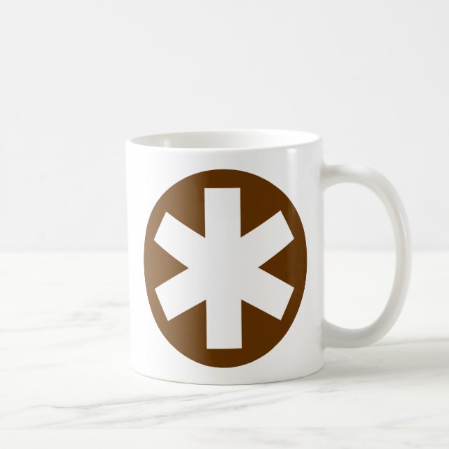 Asterisk - Brown Coffee Mug (Right)