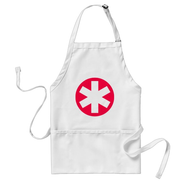 Asterisk - Crimson Red Standard Apron (Front)