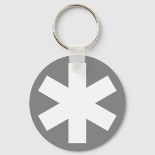 Asterisk - Gray Key Ring